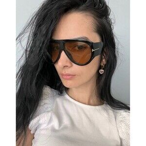 Oversized Pilot Sunglasses Women Fashion 2024 Luxury Big Frame One Piece Gradien